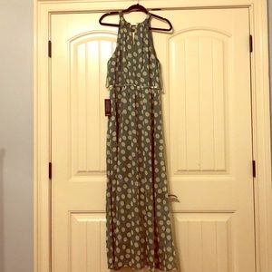 Beautiful Polka Dot Green and Cream Dress